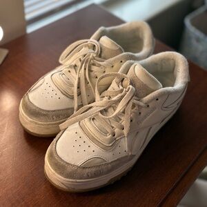 Reebok Club C Cream and Gray Sneakers